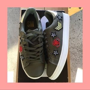 Olive green sneakers